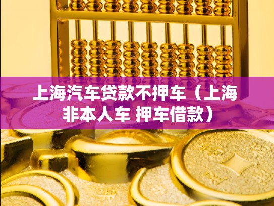 上海汽车贷款不押车（上海 非本人车 押车借款）